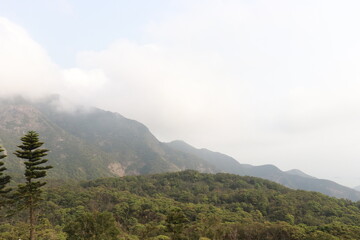 misty mountain landscape
