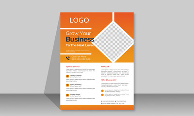 Corporate Creative Business Flyer Design Template  With Two Variation