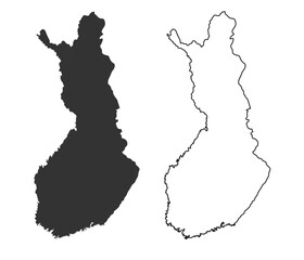 Finland  map icon. Scandinavian country vector ilustration.