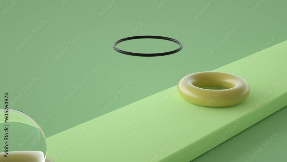 Aufkleber 3d liquid sphere infinite loop animation
