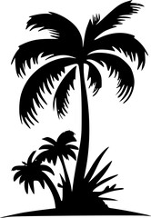 Tropical | Black and White Vector illustration