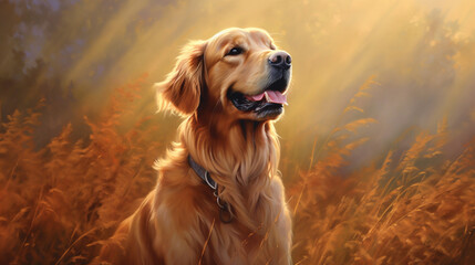 A golden retriever dog