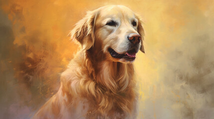 A golden retriever dog