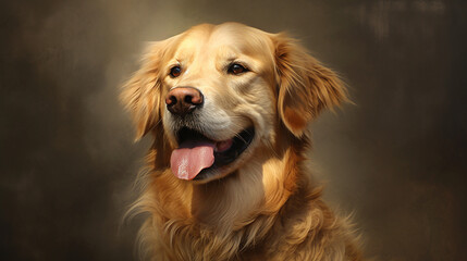 A golden retriever dog