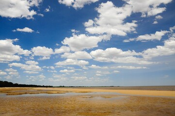 Cloudy morning in Santa Ana beach, near Juan Lacaze, Colonia, Uruguay