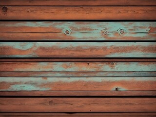 Fototapeta premium Old, grungy, colorful wood background, Ai Generative