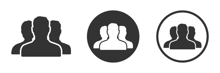 Team vector icons collection. People vector flat icons set