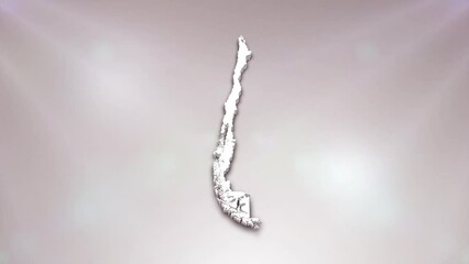 Chile Country 3D Map Intro, Suitable for Patriotic Programs, Corporate Intros, Tourism, Presentations - Powered by Adobe