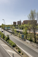 Exit lane on a Madrid ring road