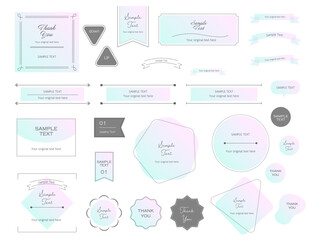 エアリーな幾何学フレーム　パステル