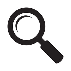 Magnifying glass icon, magnifier or loupe sign.