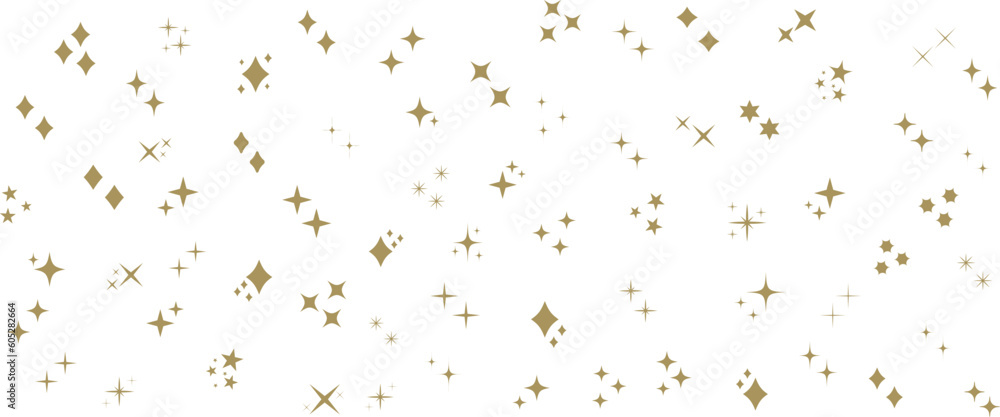 Wall mural シンプルな星・キラキラのアイコンセット　　simple shining icon set