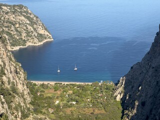 Fototapeta premium Butterfly Valley or Kelebekler Vadisi Fethiye, Mugla, Turkey