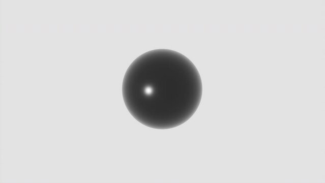 Metall black sphere. Computer generated 3d render