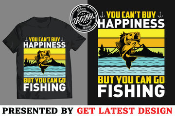 Custom Graphic Fishing Related T-shirt Design 