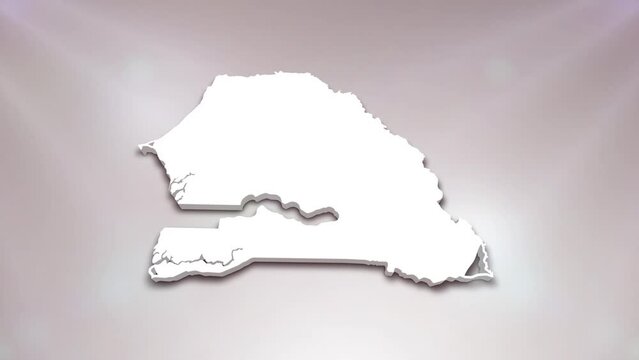 Senegal Country 3D Map Intro, Suitable for Patriotic Programs, Corporate Intros, Tourism, Presentations