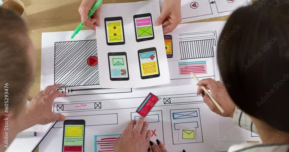 Poster the design team creates web applications for smartphones and web. engineers are working on interface