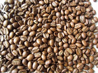 roasted coffee beans for background                               