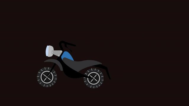 3d rendered animation of a motorbike isolated on a black background