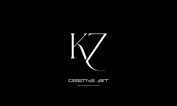 ZK, KZ, Z, K abstract letters logo monogram