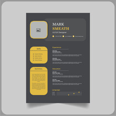ui ux designer resume design