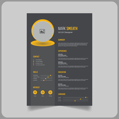 ui ux designer resume design