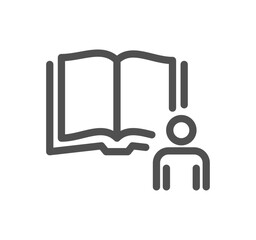 Book related icon outline and linear vector.