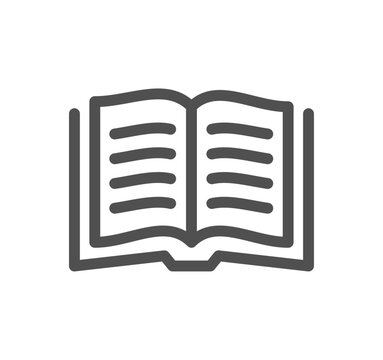 Book related icon outline and linear vector.