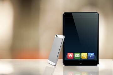 Modern new digital tablet with blank screen