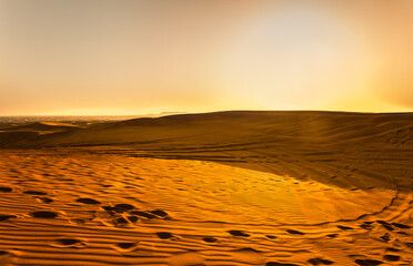 Dubai desert safari dunes view