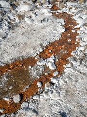 Small salty stream, near the Meledic plateau, vertical