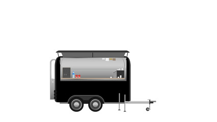 black food truck vector png