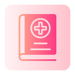 Fototapeta premium medical book gradient icon