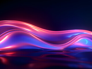 Obraz premium abstract futuristic background with glowing neon moving high speed wave lines and bokeh lights. Data transfer concept, Ai