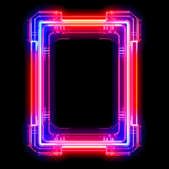 Cyberpunk Streamer Overlay: Crystal Frame Social Media Post Mockup with Neon Colors