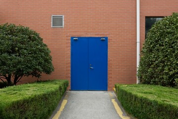 Blue Gate Under the Red Wall