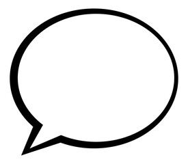 Speech bubble for comics. Words balloon illustration. Comic text cloud. Hand-drawn banner