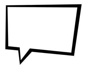 Speech bubble for comics. Words balloon illustration. Comic text cloud. Hand-drawn banner