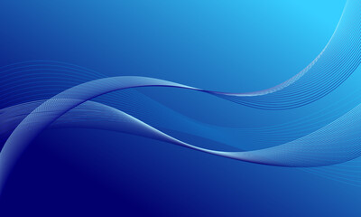 blue lines wave curves abstract background