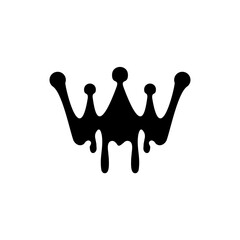 Vintage queen and king crown logo design