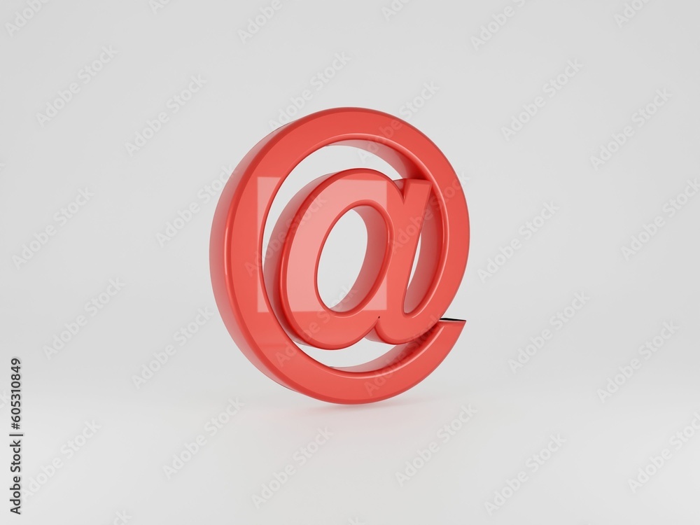 Poster 3d rendering of the red 