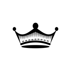 Vintage queen and king crown logo design