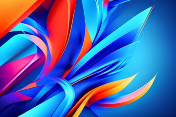 Modern abstract high speed motion. Colorful dynamic motion on blue background. motion sports pattern - generative ai
