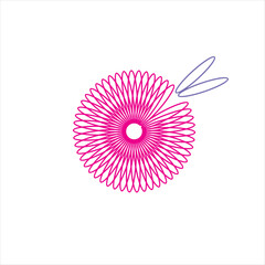 woman pregnancy ovulation vector logo design