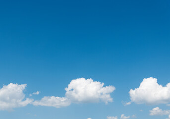 Beautiful blue sky withwhite clouds.