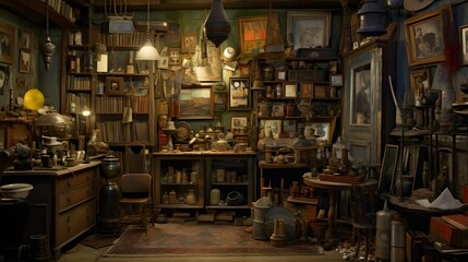 Naklejka premium Old Book Shop Mid 18s