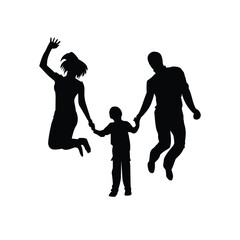 silhouette of a family
