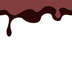Seamless border of chocolate streaks