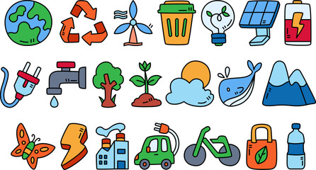 Ecology & Environment Illustration Set