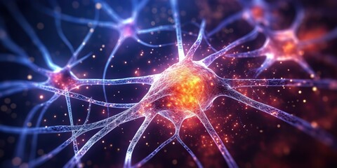 Fototapeta na wymiar AI Generated. AI Generative. Human brain mind neuron system. Network remember knowledge network. Graphic Art